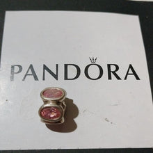 Load image into Gallery viewer, Pandora Retired Sterling Silver with Pink Zirconia Oval Lights Bead - 790311PCZ
