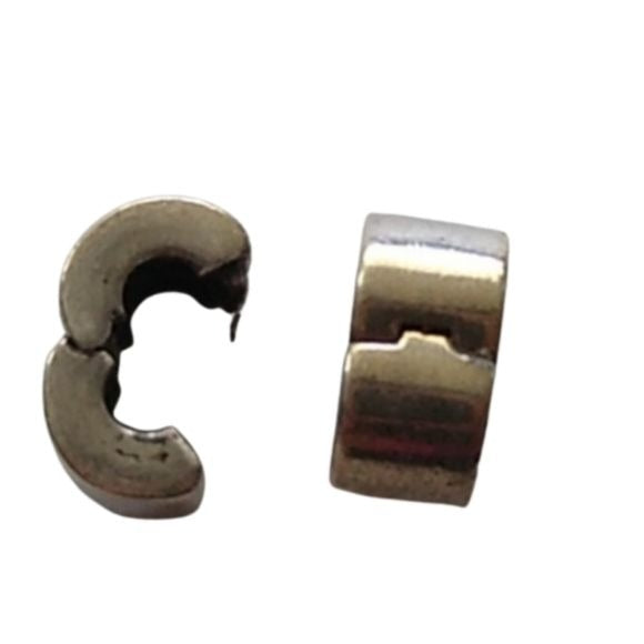 Retired Sterling Silver Smooth Plain Clips - 790138, Set of 2