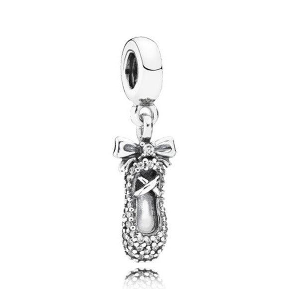 Pandora  Sterling Silver Ballet Shoe Charm- 791506