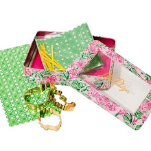 Load image into Gallery viewer, Lilly Pulitzer  Cookie Cutters Set of 3 &amp; Exchange Kit in Metal Tin Hostess Gift
