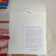 Load image into Gallery viewer, Mulberry Paper Saa Thai Art Greeting Cards, set 6, Valentine Hearts
