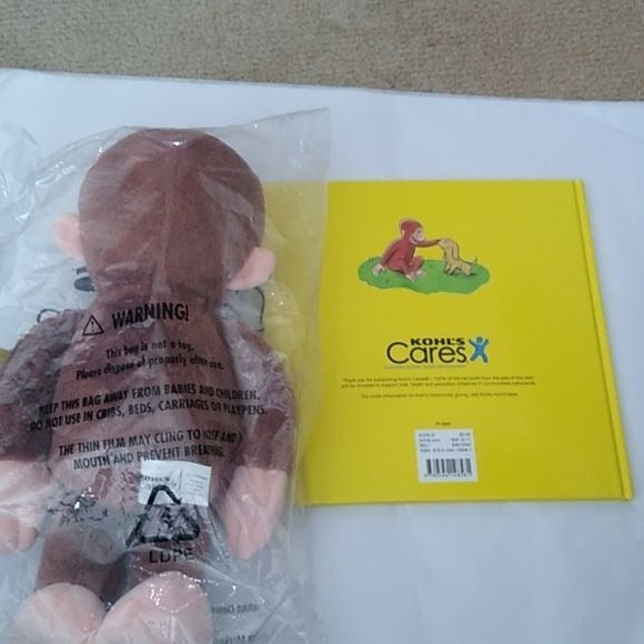 Curious George Plush the Puppies Book Kohl's Cares Set