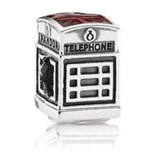 Load image into Gallery viewer, Pandora Retired Sterling Silver London Calling Phone Booth Charm 791202E…
