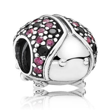 Load image into Gallery viewer, Pandora Sterling Silver Ladybug Animal Bead w/ Red and Black Zirconia - 791484C
