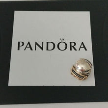 Load image into Gallery viewer, Pandora Retired Sterling Silver w/ 14K Gold Football Helmet Sports Bead- 790570
