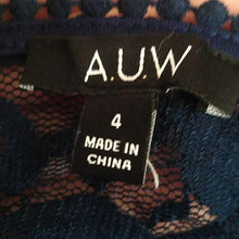 Load image into Gallery viewer, A.U.W. Navy Blue Lace Baby doll Dress,  size 4
