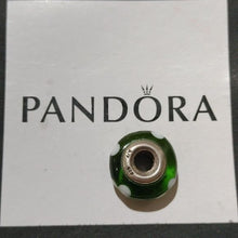 Load image into Gallery viewer, Pandora Retired Green Murano Glass Flowers Bead - 790614
