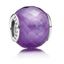 Load image into Gallery viewer, Pandora Petite Facets Charm with Purple Zirconia- 791499acz
