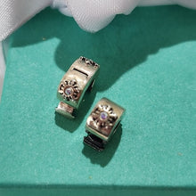 Load image into Gallery viewer, Chamilia Ster Silver Swarovski Snowflake Lock Beads Charms 1430-0004, Set of 2
