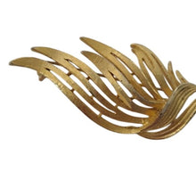 Load image into Gallery viewer, Vintage BSK Goldtone Metal Leaf Brooch
