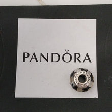 Load image into Gallery viewer, Pandora Murano Black Stars Charm Bead ALE 925 790908 Sterling …
