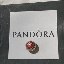 Load image into Gallery viewer, Pandora Sterling Silver Belle&#39;s Enchanted Rose Disney Princess Charm 791575en09
