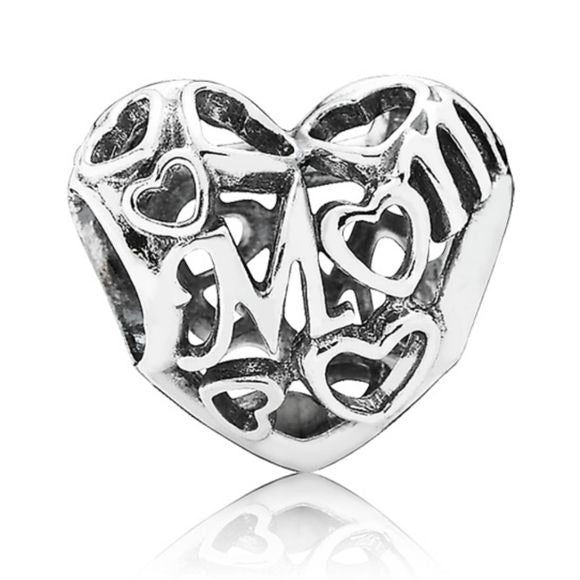 Pandora Retired Sterling Silver Motherly Love Openwork Family Charm - 791519