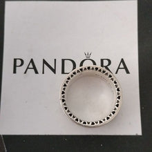 Load image into Gallery viewer, Hearts of Pandora Sterling Silver with Enamel Band and CZs Size 6
