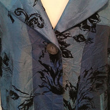 Load image into Gallery viewer, Susan Graver Floral Blazer, Multicolor Dark Teal, Size  Large
