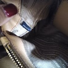 Load image into Gallery viewer, Prada Saffiano Lux Promenade Top Handle Satchel Bag in Cameo B…
