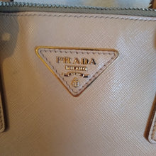 Load image into Gallery viewer, Prada Saffiano Lux Promenade Top Handle Satchel Bag in Cameo B…
