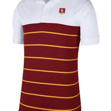Load image into Gallery viewer, USC Trojans Striped Golf Polo Shirt, Size Medium
