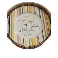 Load image into Gallery viewer, Rosanna A TASTE OF WINE White Ceramic Salad Plates, Boxed Set Of 4
