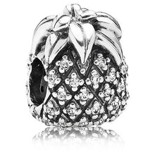 Load image into Gallery viewer, Pandora Retired Sterling Silver Sparkling Pineapple Food Bead with Clear Zirconia - 791293CZ

