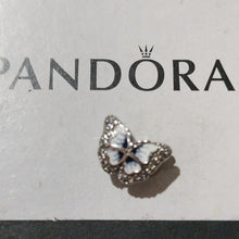 Load image into Gallery viewer, Pandora Sterling Silver Blue Butterfly Charm w/White + Blue Enamel 790761C01
