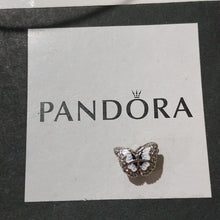 Load image into Gallery viewer, Pandora Sterling Silver Blue Butterfly Charm w/White + Blue Enamel 790761C01
