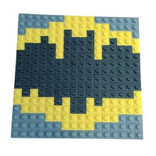 Load image into Gallery viewer, Lego Mosaic Batman Logo on 16 x 16 White plate,  257 pc.
