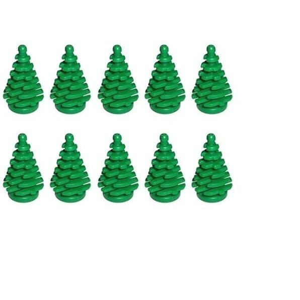 LEGO NEW 10 pcs GREEN PINE TREE SMALL 2x2x4 Plant Christmas City Town Building