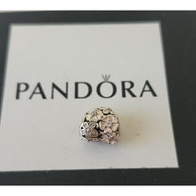 Load image into Gallery viewer, Pandora Retired Sterling Silver Poetic Blooms Heart Flower Charm 791825enmx
