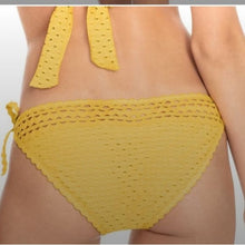 Load image into Gallery viewer, Robin Piccone Chira pique Side Tie Bikini Bottoms, Sun Glow, Medium
