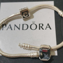 Load image into Gallery viewer, Pandora Sterling Silver 7&quot; Snakechain Starter Bracelet w/ Letter C Charm 790323C
