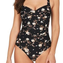 Load image into Gallery viewer, Nip Tuck Black Joanne Floral one Pc. Swimsuit, Size 4
