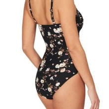 Load image into Gallery viewer, Nip Tuck Black Joanne Floral one Pc. Swimsuit, Size 4
