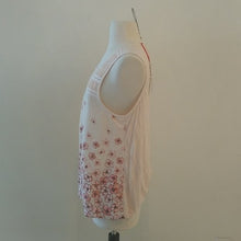 Load image into Gallery viewer, Elle Smocked Tank Floral Career Blouse, Pale pink/Peach/Black, Size Large
