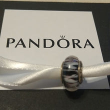 Load image into Gallery viewer, Pandora Sterling Silver Murano Zebra Charm 790938

