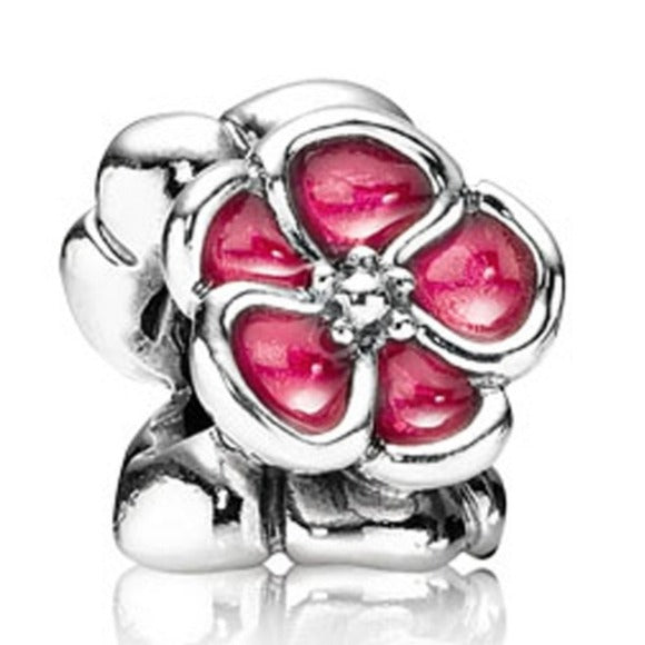 Pandora Sterling Silver Red Poppy Bead Charm 790897en07