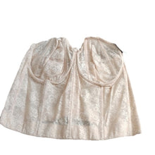 Load image into Gallery viewer, Elila 6621 Strapless Longline Underwire Lace Bra, Nude, size 46E
