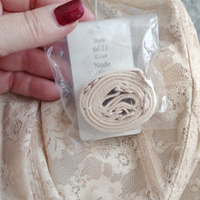 Load image into Gallery viewer, Elila 6621 Strapless Longline Underwire Lace Bra, Nude, size 46E
