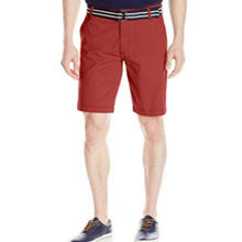 Load image into Gallery viewer, Lee Men's Walker Flat Front Shorts with Belt, Burnt Red,  size 40
