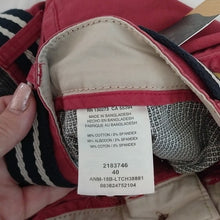 Load image into Gallery viewer, Lee Men's Walker Flat Front Shorts with Belt, Burnt Red,  size 40
