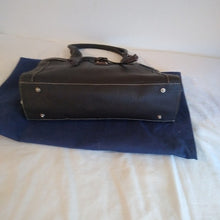 Load image into Gallery viewer, Dooney &amp; Bourke Black Leather East West Mini Tassel Satchel Bag Purse
