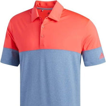 Load image into Gallery viewer, Adidas Golf Ult Blocked Polo, Dark Marine/Shock Red, Size Medium
