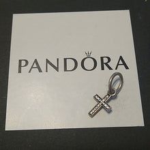 Load image into Gallery viewer, Pandora Sparkling Cross Charm Sterling Silver 791310cz
