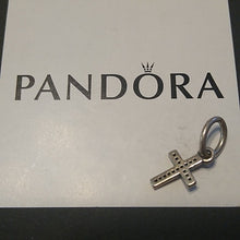 Load image into Gallery viewer, Pandora Sparkling Cross Charm Sterling Silver 791310cz
