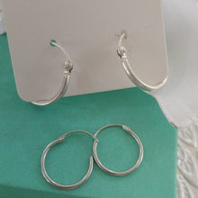 Load image into Gallery viewer, Sterling Silver Hoop Earrings, 2 pair
