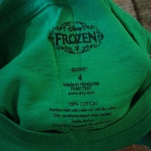 Load image into Gallery viewer, Disney FROZEN Olaf Tees T-Shirts Set of 2, Blue + Green, Size 4
