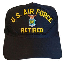 Load image into Gallery viewer, USAF U.S. Air Force Retired Military adjustable Ball Caps Hats, Set of 2
