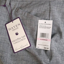 Load image into Gallery viewer, Women's Gloria Vanderbilt Haven Straight Trouser Pants, Heather Grey, Size 12

