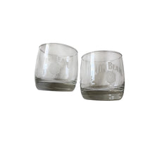 Load image into Gallery viewer, Jim Beam Frosted Logo  8 Oz Lowball Whiskey Glasses, Set Of 2
