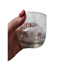 Load image into Gallery viewer, Jim Beam Frosted Logo  8 Oz Lowball Whiskey Glasses, Set Of 2
